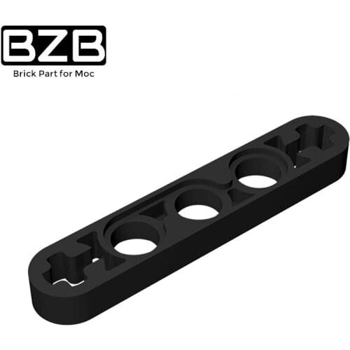 BZB MOC 11478 1x5 With Shaft Bolt Hole Arm (Thin) High-tech Creative Building Block Model Kids Toys DIY Brick Parts Best Gifts