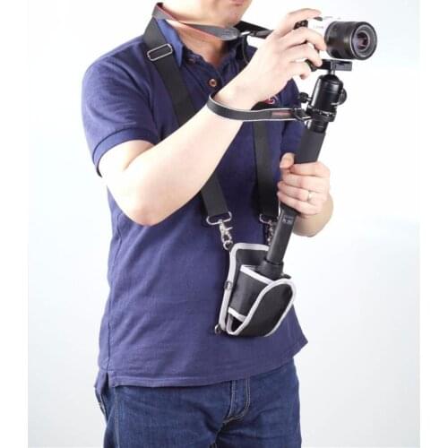 Multifunction Photography Adjustable Camera Waist Belt Sling Bag Case Pouch Tripod Holder Strap