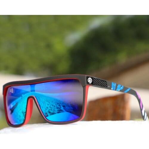 KDEAM 2019 summer new style Men Sunglasses Polarized One-piece Shape Fashion Sun Glasses Suitable Long-lasting Goggles KE57