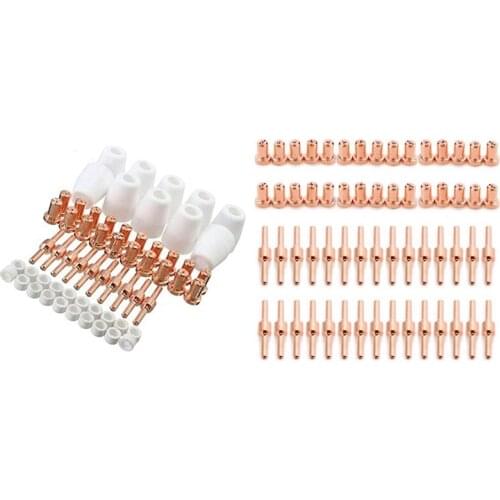 2 Set Red Copper Extended Long Plasma Cutter Tip Electrodes Nozzles Kit, a & B