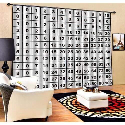 Number curtains 3D Curtain Luxury Blackout Window Curtain Living Room stereoscopic curtains