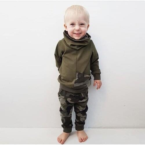 Newborn Baby Boy Baby Gir Fall Clothes Sets Long Sleeve Clothes Hoodie Tops Long Pants Outfits 2PCS Set Toddler Girl Boy Clothes