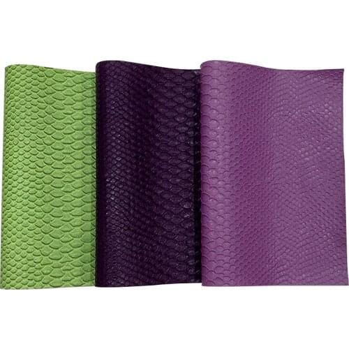 Solid Dark Matte Colors Alligator Grain PU Embossed Vinyl Faux Leather Fabric Sheet for Making DIY Accessories/Cover/Decoration