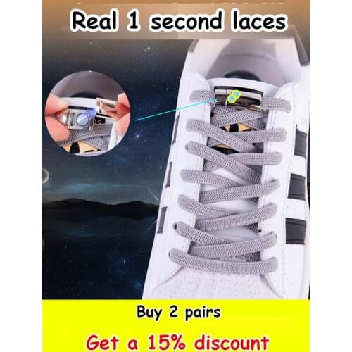 Elastic Magnetic Shoe laces No tie Flat Shoelaces for Sneakers Shoelace Magnetic Lock Lazy Laces One Size Fits All Kids Adult