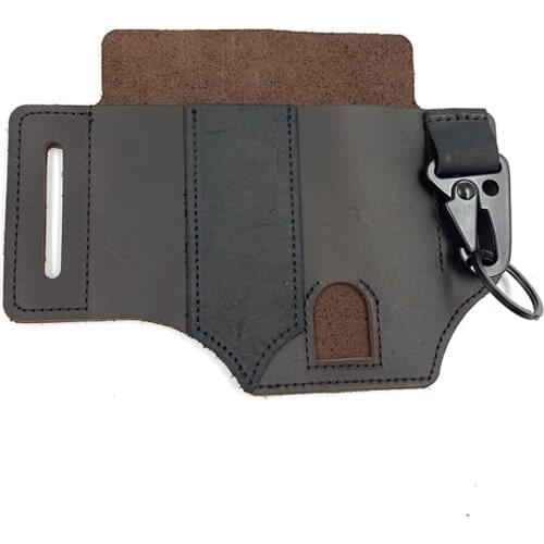 Hot Multitool Leather Sheath Pocket Organizer Storage Belt Waist Bag for Camping Waist Packs Mens Bags -OPK