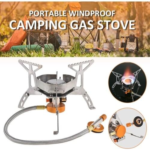 3500W Portable Windproof Camping Gas Stove Mini Outdoor Foldable Cooking Burner First Choice For Outdoor Travel And Picnic
