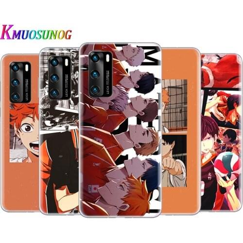 Transparent Cover Anime Volleyball For Huawei P40 Lite E P30 P20 P10 P9 P8 Pro Plus Lite mini 2019 Phone Case