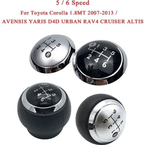 5/ 6 Speed Plastic Car Gear Shift Knob Lever for Toyota Corolla 1.8MT 2007-2013 / RAV4 AVENSIS YARIS D4D URBAN Shifter Stick