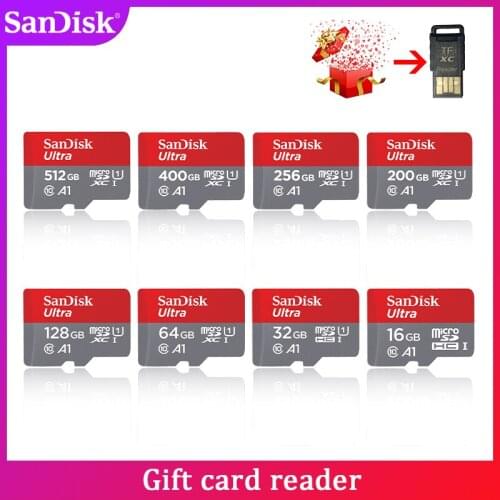 SanDisk A1 Memory Card 512GB 400GB 128GB 64GB 98MB/S 32GB 16GB Micro sd card Class10 UHS-1 flash card Memory Microsd card reader