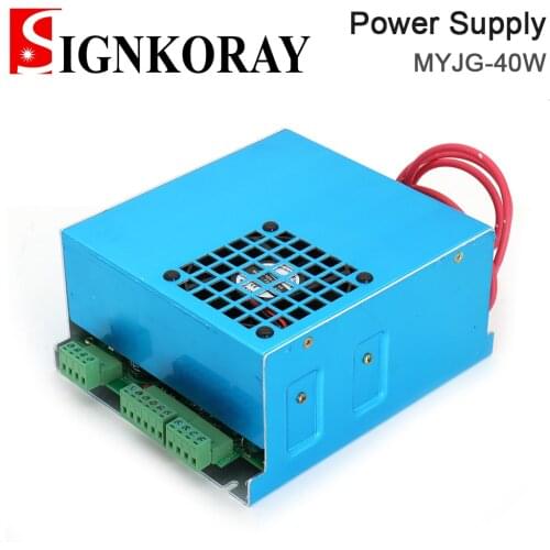 SignKoray MYJG-40 CO2 Laser Power Supply 40W 110V/220V For CO2 Laser Tube High Voltage Engraving Cutting Machine