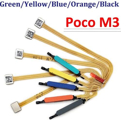 Repair Fingerprint Scanner For Xiaomi Poco M3 ID Home Button Fingerprint Menu Return Key Recognition Sensor Flex Cable