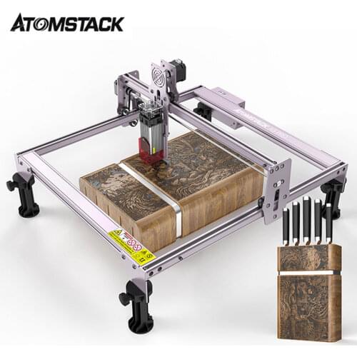 ATOMSTACK A5 Pro Engraving Machine CNC Small Desktop Laser Printer Fixed Focus Laser Eye Protection Cylindrical Object Pen Cup