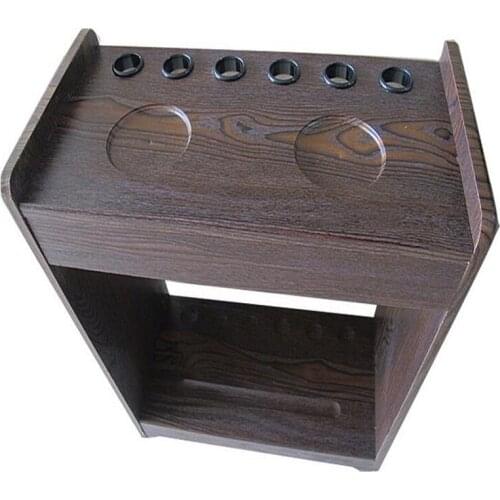 Cabinet type 6 Holes Pool Cue Rack Billiard Cues Support