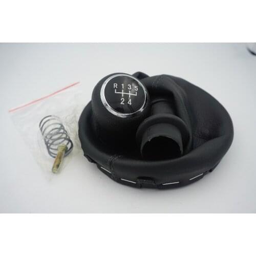 FAT Free Shipping Car Styling Shift Gear Knobs 5 Speed With Leather Boot Giator for VW Transporter T5 T6 5 6 MKV MKVI 2003-2011