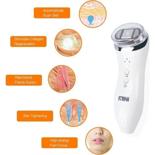 Ultrasonic Mini High Intensity Face Focused RF LED Anti Wrinkle Removal Facial Lifting Skin Beauty Care Machine Free Shipping