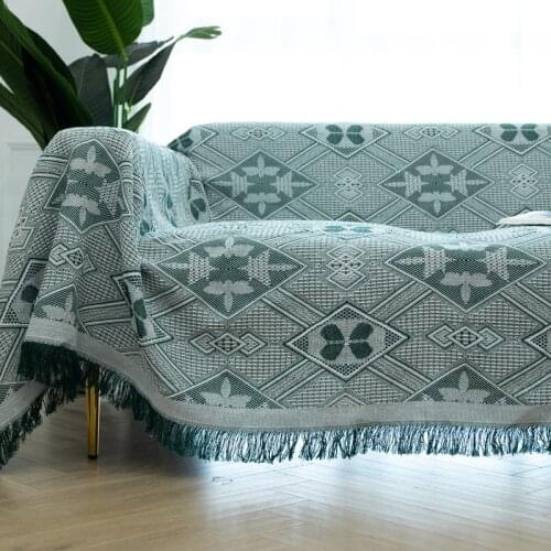 Thicken Cotton Sofa Cover Blanket Solid Color Non-slip Sofa Towel for Living Room Furniture Decor Tapestry Couch Cover