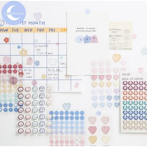 YueGuangXia Smile Cool Waterproof Stickers Decal Creative Bullet Journal Planner Graffiti Scrapbooking Deco Stickers School 3pcs