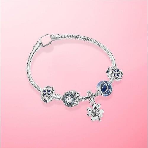 2020 New 925 Sterling Silver Exquisite Suit Fashion Pan Bracelet For Women Wedding Party Gift Fashion Jewelry