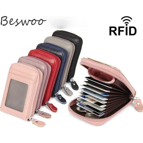 Card Holder Zipper Wallet Leather Wallet Anti-theft Brush id 2021 New Unisex Business Business Card Pueses Coin Purses Clutch