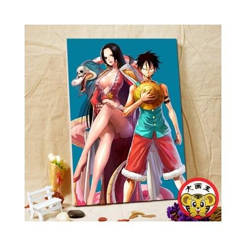 Painting by numbers art paint by number Luffy manual Hand decorative diy Cartoon Famous Day Man One Piece Sauron
