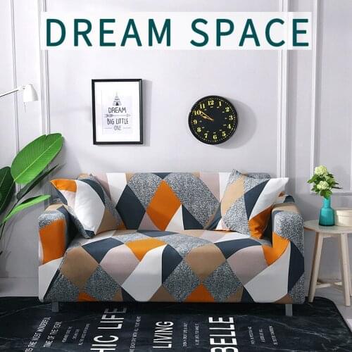 1/2/3/4 Seater Stretch Slipcover Sectional Elastic Stretch Sofa Cover for Living Room Couch Cover L Shape Corner Armchair Cover