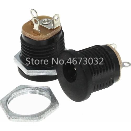 10Pcs DC-022 5.5*2.1 / 5.5x2.1mm DC Power Socket/ DC Connector Panel Mounting DC022 5.5*2.5