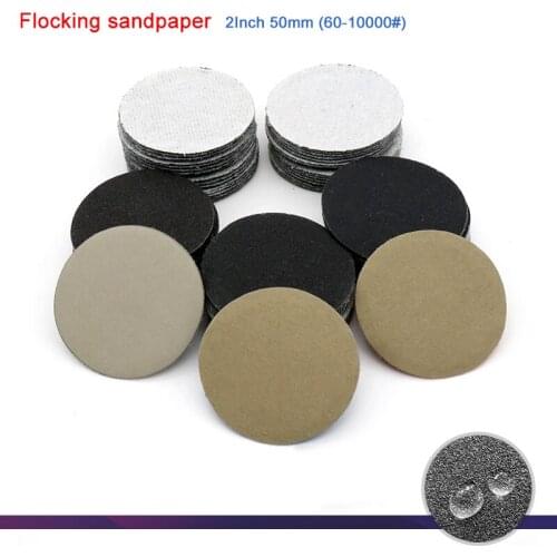 2Inch 50mm Flocking Dry & Water Sandpaper Disc 60-10000 Grit Grinding And Polishing 996A Abrasive Sanding Paper