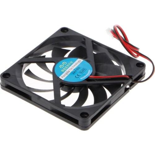 24V 2-Pin 80x80x10mm PC Computer CPU System Heatsink Brushless Cooling Fan 8010