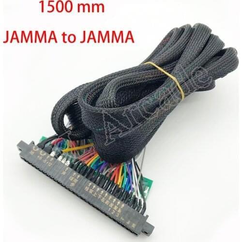 Arcade game machine 28pin JAMMA extension cable 1500 mm Jamma harness connectors Gold finger, for arcade game parts/Coin operato