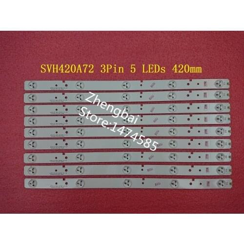 Beented original New 9 PCS/lot LED strip SVH420A72 3Pin 5 LEDs 420mm for LED42K20JD LED42EC260