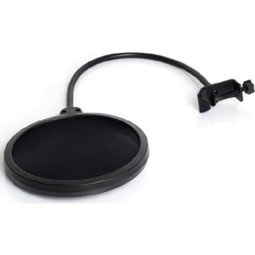 Black Anti Spit Swivel Mount Studio Protective Recording Improve Plosive Sound Adjustable Easy Install Long Arm Microphone Cover