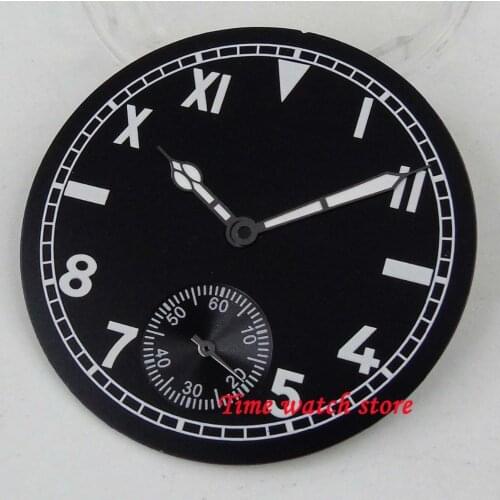 7 models 38.9mm watch dial fit for ETA 6498 hand winding movement luminous hands Dial+hands D151