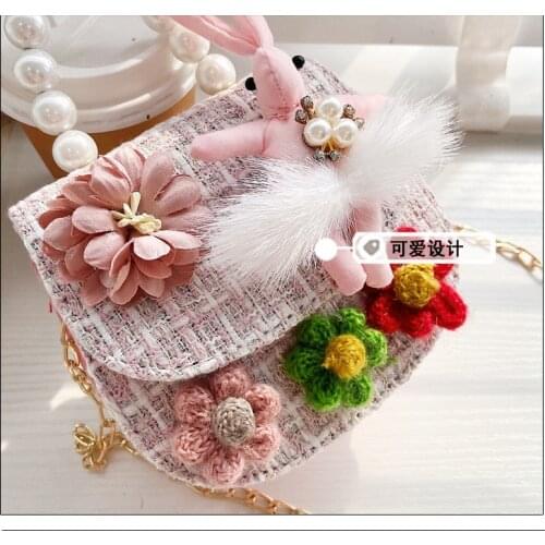 Kids Mini Purses and Handbags 2021 Cute Little Girl Pearl Messenger Bag Baby Girls Small Coin Pouch Party Hand Bag Gift