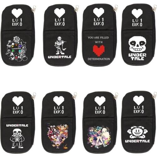 Undertale Cosplay Canvas Pencil Case Zipper Cartoon Cosmetic Make Up Bag Stationery Bag Gift