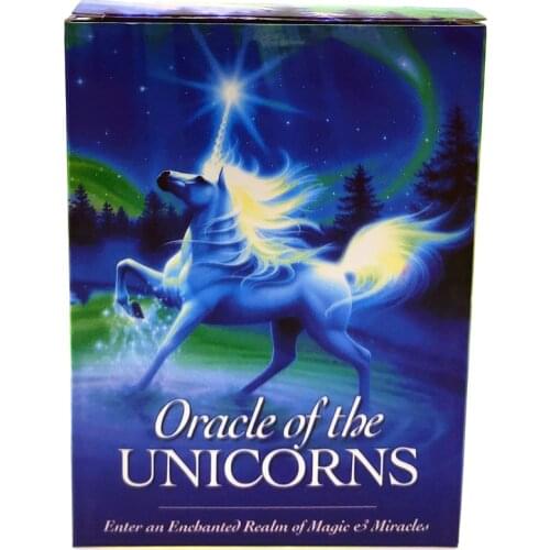 Unicorn guidance oracle Cards Tarot Deck cards read the mythic fate divination for fortune games