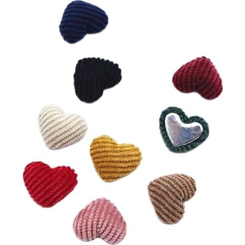 20pcs Heart Shape Metal Spacers for Stud Earrings Making Women Hair Accessories DIY Handmade Ear Jewelry Findings Wholesale