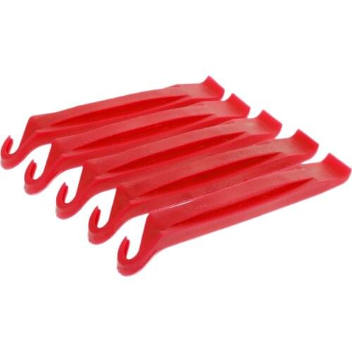 Lightweight Plastic Tyre Levers Set of 5, Road Mountain Bike Bicycle Cycle, Red Blue