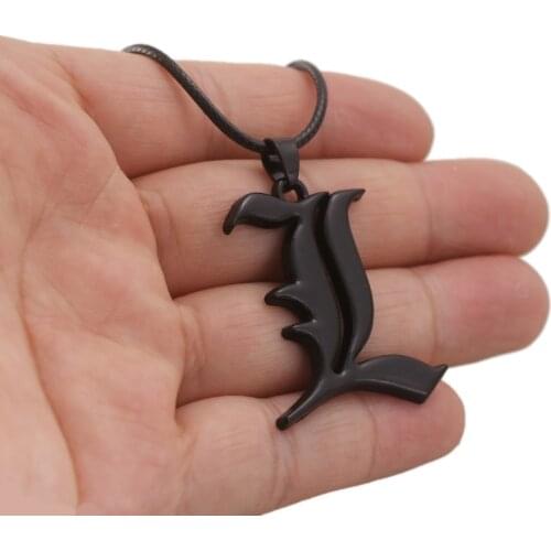 Death Note Necklace L Metal Pendant Chain Choker Anime Necklaces Charm Gifts Jewelry collares