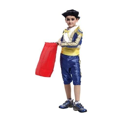 2016 Hot sale A little Spanish bullfighter festival costumes Halloween cosplay costume matador costumes Prince Clothing