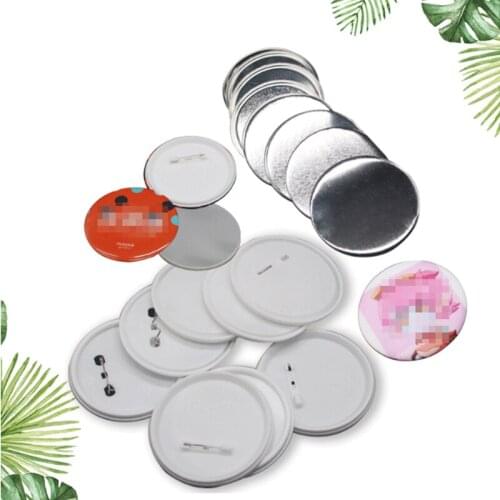 100sets/pack 7sizes Blank Pin Button Badge Material Parts Round DIY Making Component Badge Making Materials