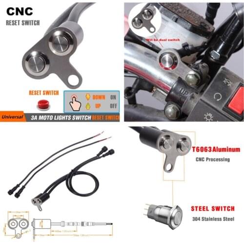 An Adjustable Mounting Waterproof Switch Button DC12V Headlight For ON-OFF Handlebars Of Motorcycles