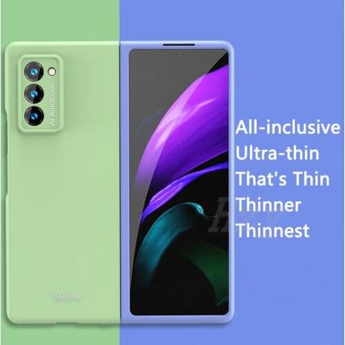 Foldable Case For Samsung Galaxy Z Fold2 Pc With Silicone Ultra-Thin Smooth GKK Anti-Knock Protective Cover Shockproof Shell Hot