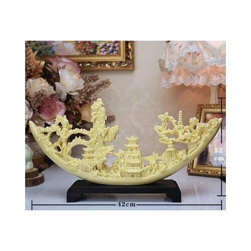 Modern living room TV cabinet porch decorations Home Furnishing shelf Ivory ornaments Everything is going smoothly room Home