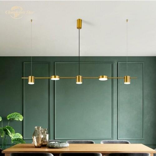 Modern LED Chandeliers Lighting Nordic Simple Acrylic Iron Long Pendant Hanging Lamp Bedroom Living Room Dining Room Lamp Lustre