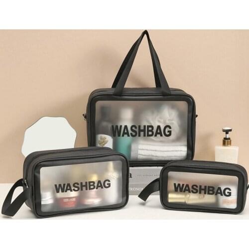 Makeup Bag Women Wash Bag Large Capacity PVC Transparent Toiletry Storage Travel Cosmetic Storage Bag Female Cosmetic Bag