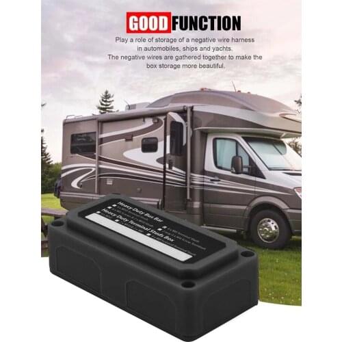 Heavy-Duty 4 Way Bus-Bar Box Power Distribution Box Terminal Board 300A With Screw On Cover Highest Amperage Rated Bus Bar