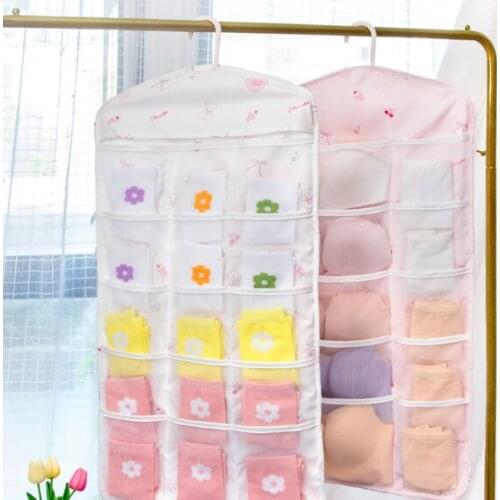 Head of the bed closet three-dimensional hanging underwear socks storage bag J03