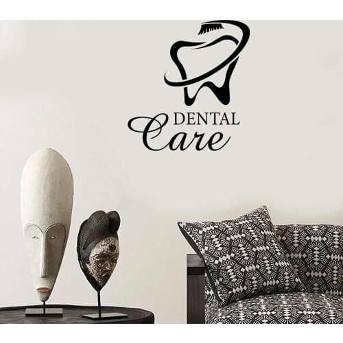 Dental Care Wall Sticker Dental Office Sign Wall Window Decal For Dental Bathroom Dentist Clinic Decor Vinyl DW10982