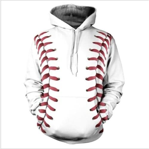 Explosion models 3D printing sweater mens baseball clothing with long-sleeved autumn autumn hood factory supply Couple shirt