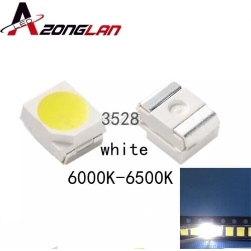 100pcs/lot 0.2W SMD 2835 LED Lamp Bead 21-25lm White SMD LED 3528 Cool white Beads LED Chip DC3.0-3.4V Freeshipping Sale-Seller